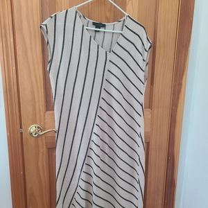 Tahari linen asymmetrical dress size L